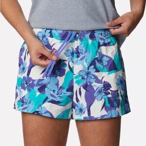 Women’s Columbia Sandy River II Printed Shorts Lotus Floral Outdoor Size Large